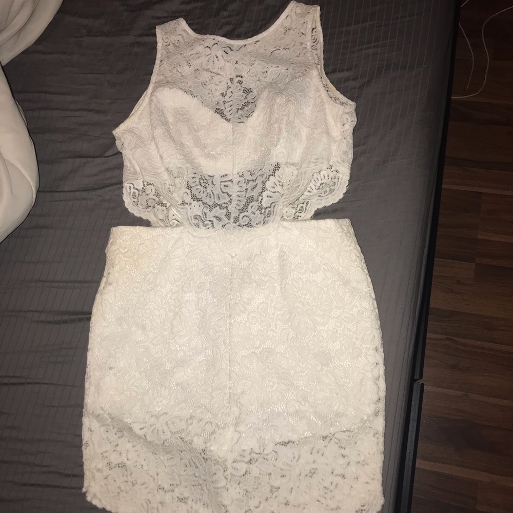 Bebe White mini dress WORN ONCE